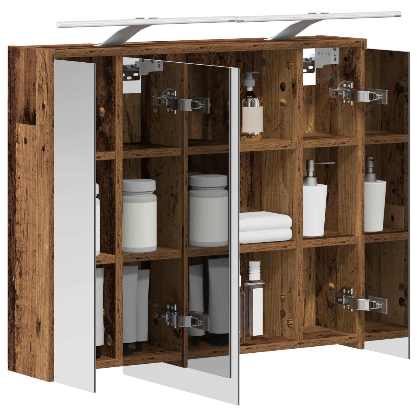 Bathroom Mirror Cabinet Old Wood 73.5 x 16 x 62.5 cm