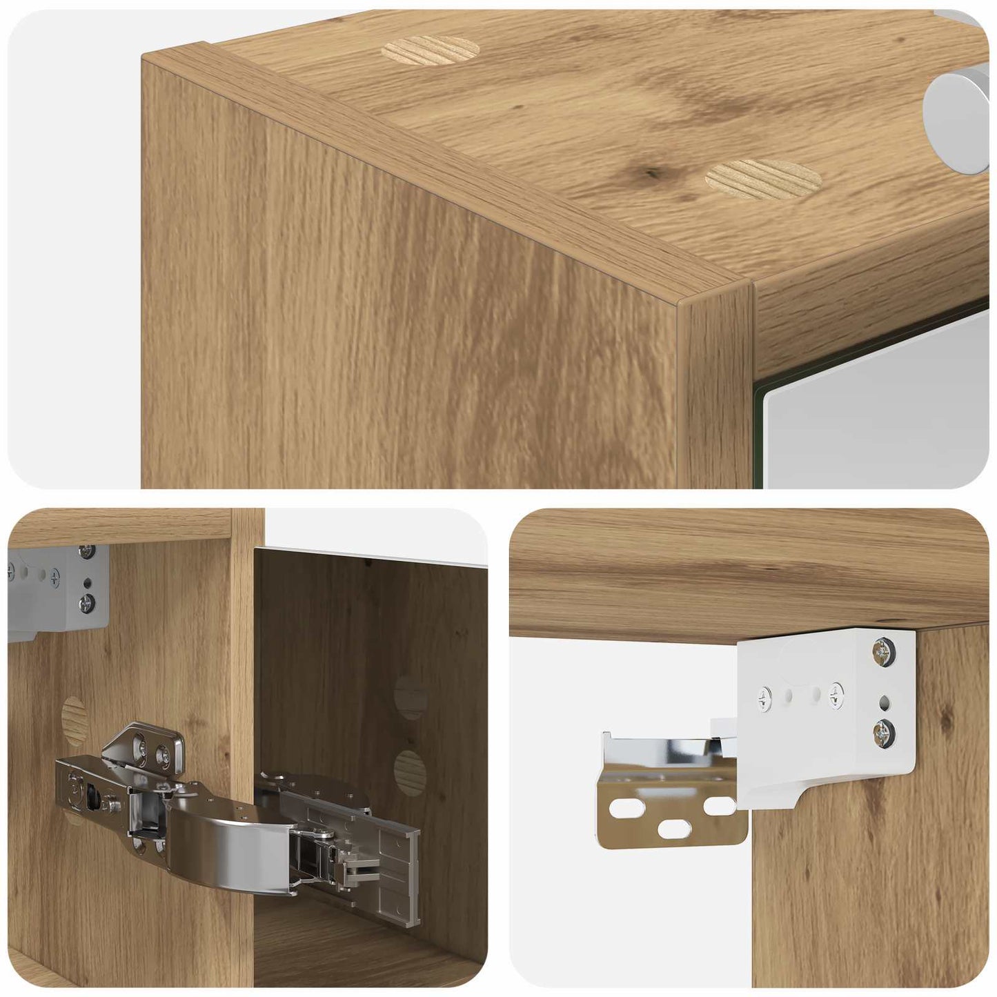 Bathroom Mirror Cabinet Artisian Oak 73.5 x 16 x 62.5 cm