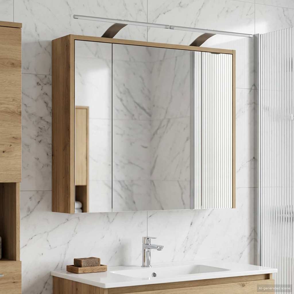 Bathroom Mirror Cabinet Artisian Oak 73.5 x 16 x 62.5 cm