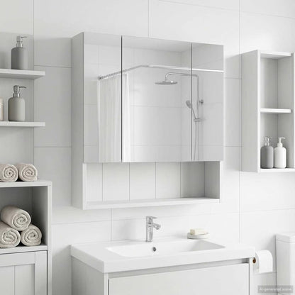 Bathroom Mirror Cabinet White 60 x 14.5 x 70 cm Engineered wood
