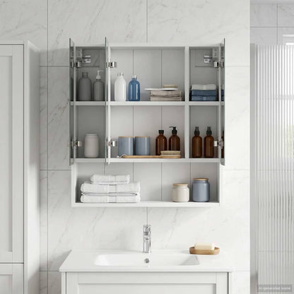 Bathroom Mirror Cabinet White 60 x 14.5 x 70 cm Engineered wood