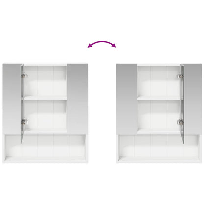 Bathroom Mirror Cabinet White 60 x 14.5 x 70 cm Engineered wood