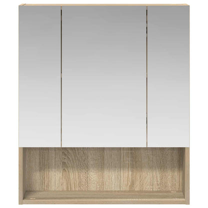Bathroom Mirror Cabinet Sonoma Oak 60 x 14.5 x 70 cm