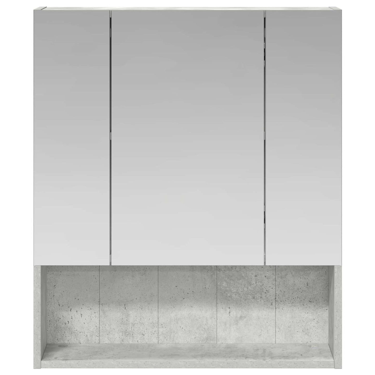 Bathroom Mirror Cabinet Concrete Grey 60 x 14.5 x 70 cm