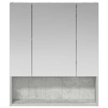 Bathroom Mirror Cabinet Concrete Grey 60 x 14.5 x 70 cm