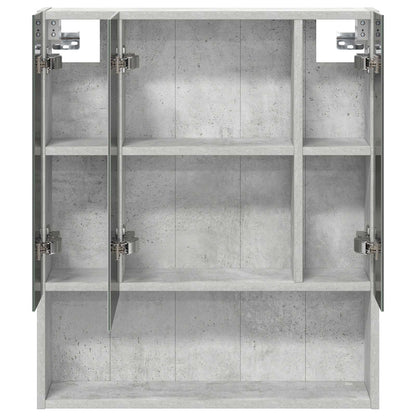 Bathroom Mirror Cabinet Concrete Grey 60 x 14.5 x 70 cm