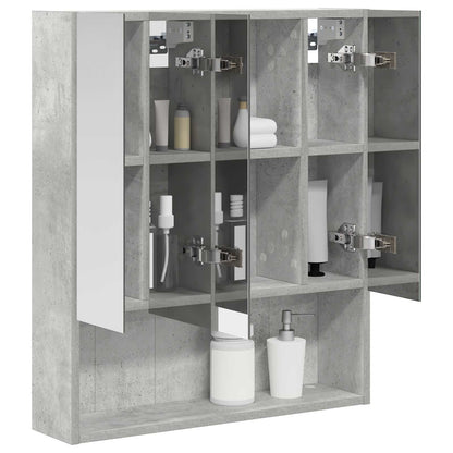 Bathroom Mirror Cabinet Concrete Grey 60 x 14.5 x 70 cm