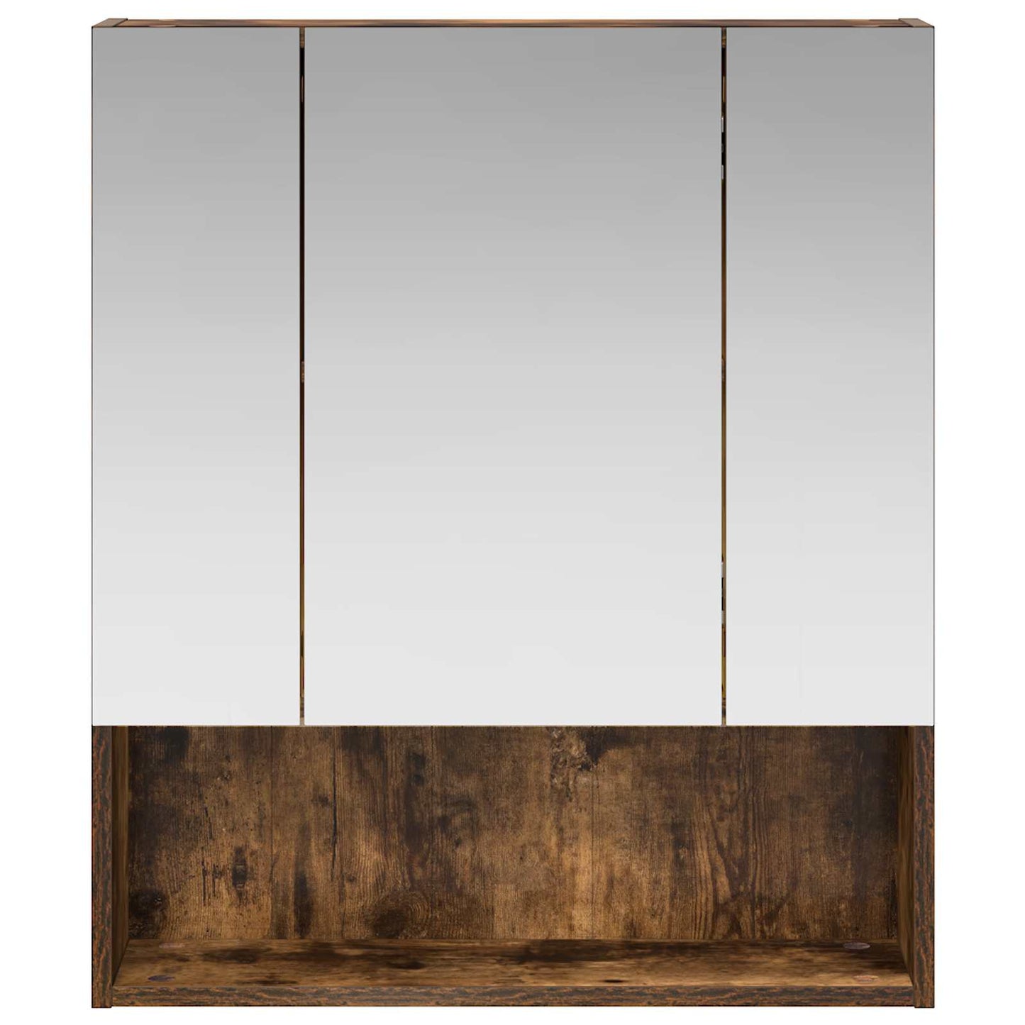 Bathroom Mirror Cabinet Smoked Oak 60 x 14.5 x 70 cm