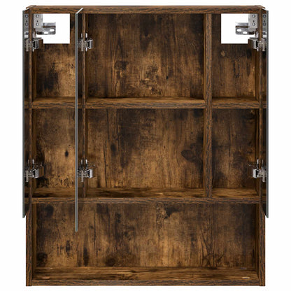 Bathroom Mirror Cabinet Smoked Oak 60 x 14.5 x 70 cm