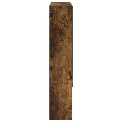 Bathroom Mirror Cabinet Smoked Oak 60 x 14.5 x 70 cm