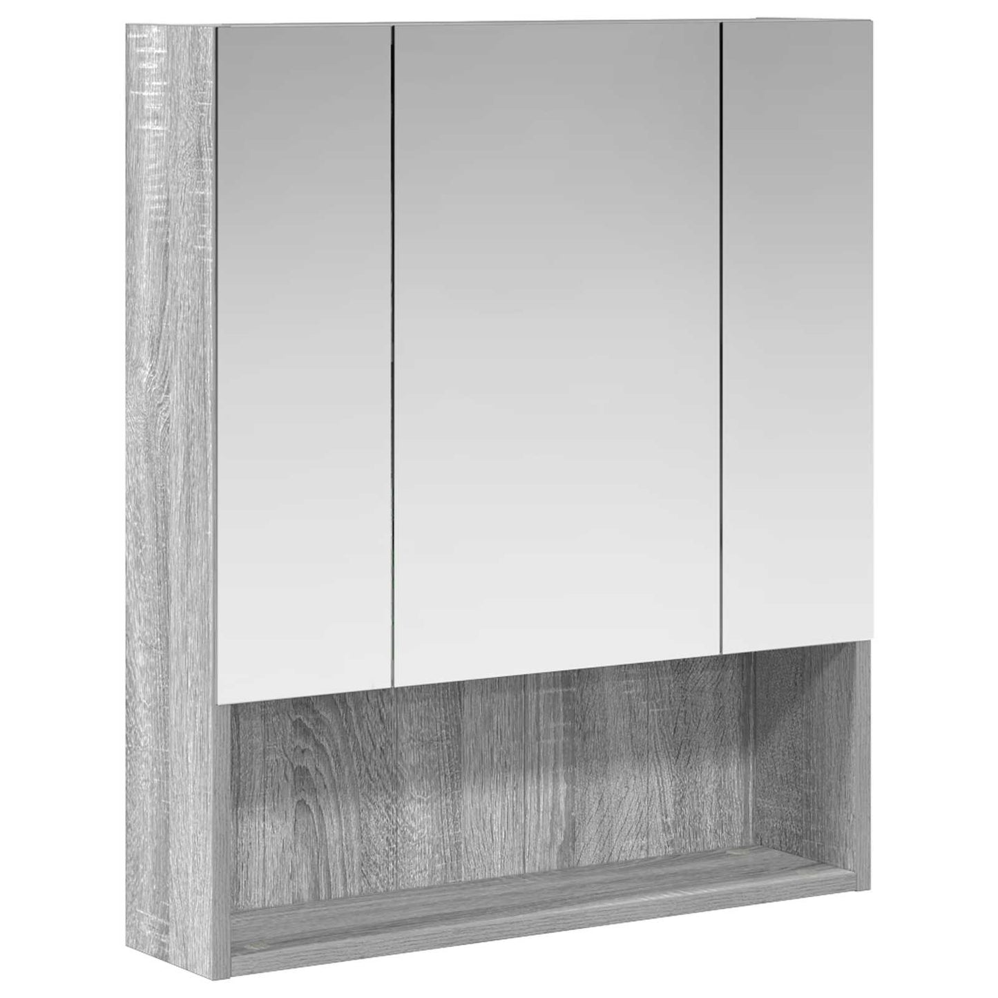 Bathroom Mirror Cabinet Grey Sonoma 60 x 14.5 x 70 cm