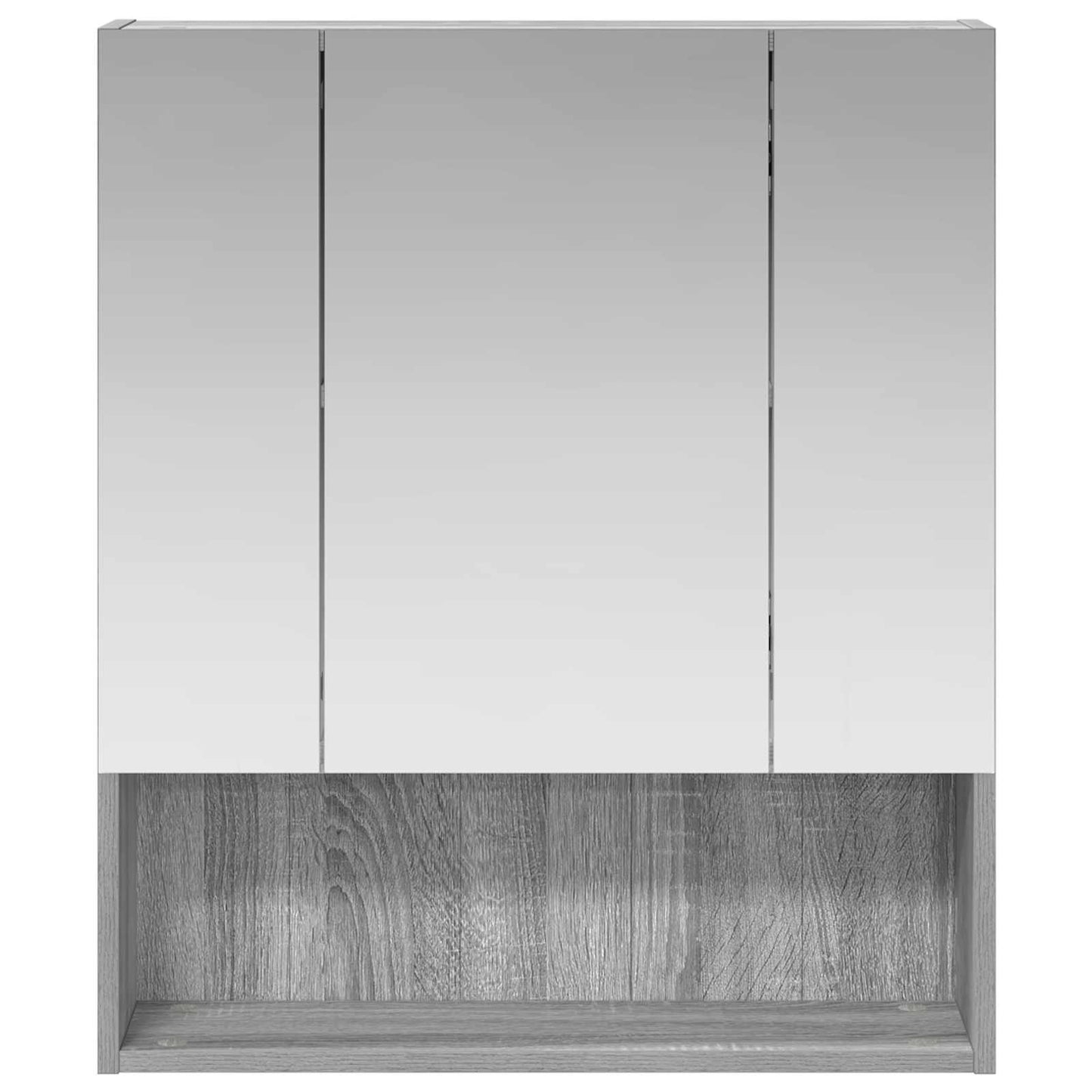 Bathroom Mirror Cabinet Grey Sonoma 60 x 14.5 x 70 cm