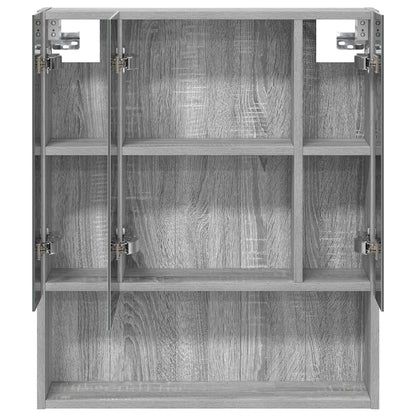 Bathroom Mirror Cabinet Grey Sonoma 60 x 14.5 x 70 cm