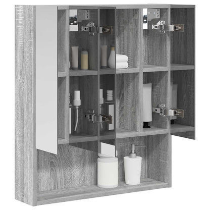 Bathroom Mirror Cabinet Grey Sonoma 60 x 14.5 x 70 cm