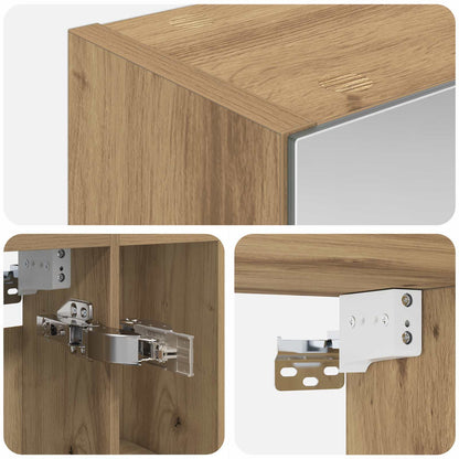 Bathroom Mirror Cabinet Artisian Oak 60 x 14.5 x 70 cm