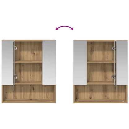 Bathroom Mirror Cabinet Artisian Oak 60 x 14.5 x 70 cm