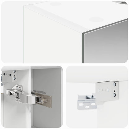 Bathroom Mirror Cabinet White 60 x 14.5 x 70 cm Engineered wood