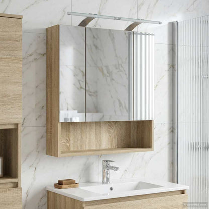 Bathroom Mirror Cabinet Sonoma Oak 60 x 14.5 x 70 cm
