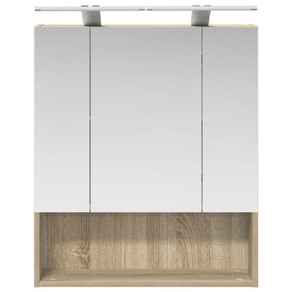 Bathroom Mirror Cabinet Sonoma Oak 60 x 14.5 x 70 cm