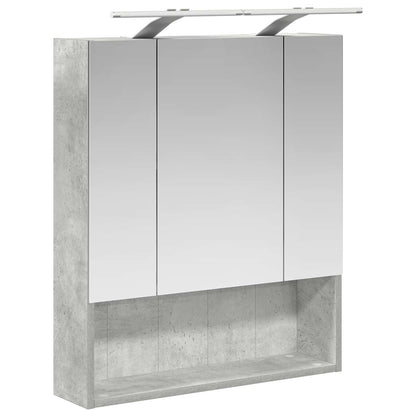 Bathroom Mirror Cabinet Concrete Grey 60 x 14.5 x 70 cm