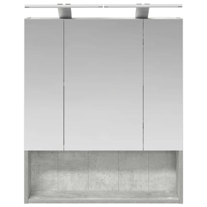 Bathroom Mirror Cabinet Concrete Grey 60 x 14.5 x 70 cm