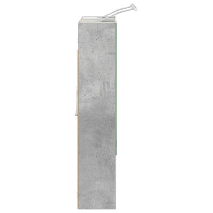 Bathroom Mirror Cabinet Concrete Grey 60 x 14.5 x 70 cm