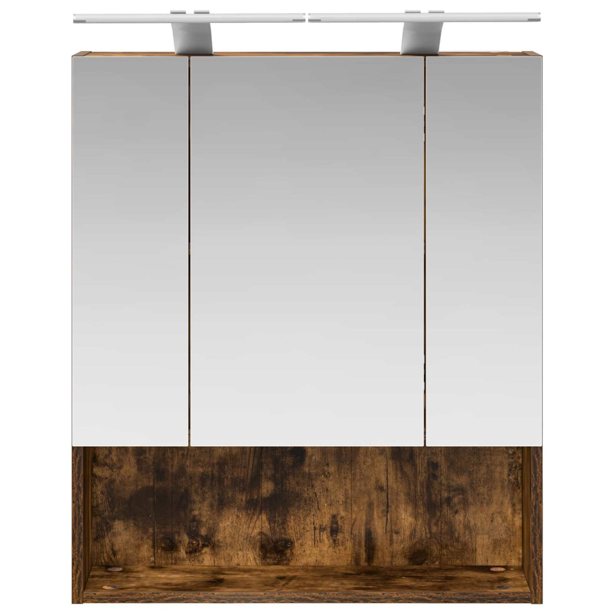 Bathroom Mirror Cabinet Smoked Oak 60 x 14.5 x 70 cm