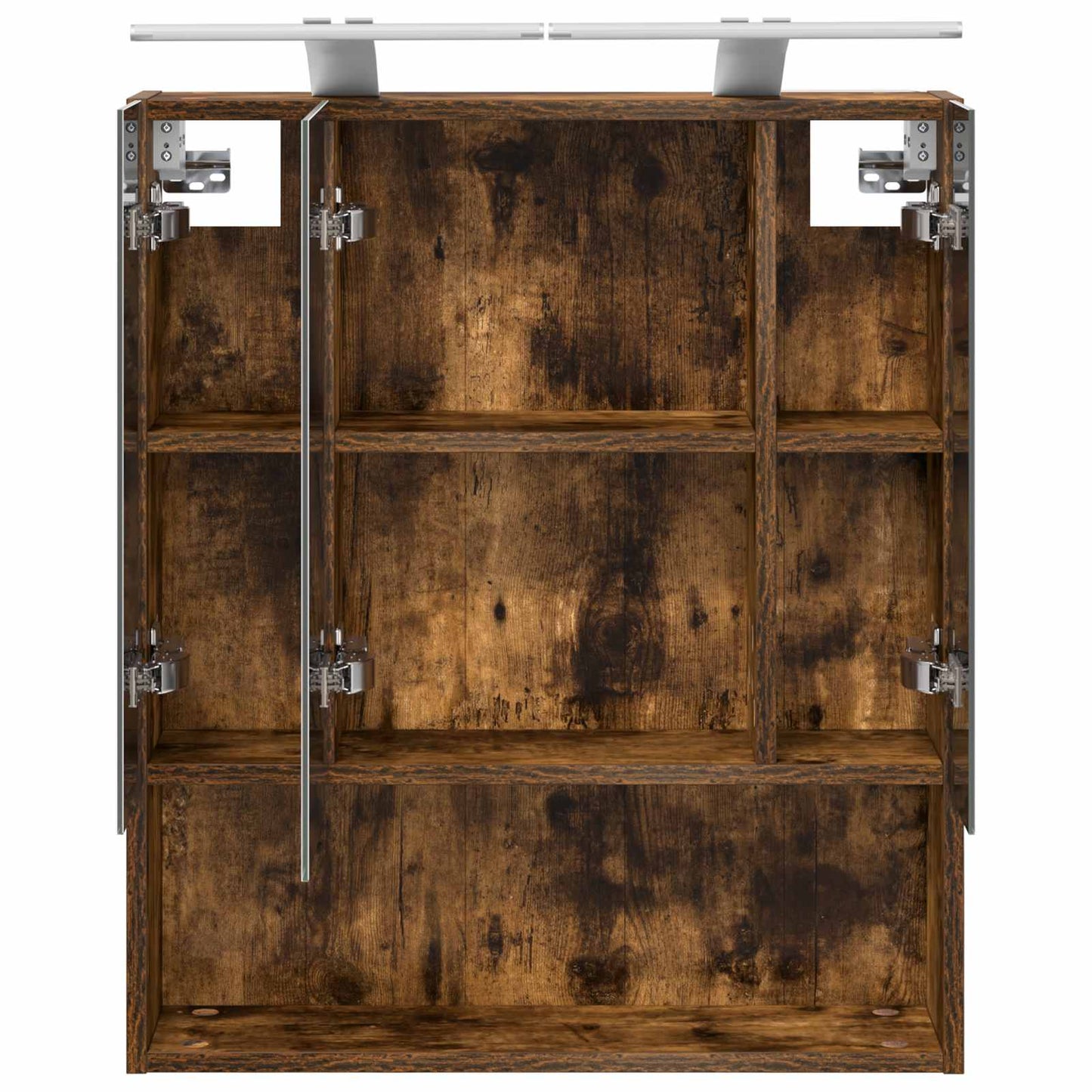 Bathroom Mirror Cabinet Smoked Oak 60 x 14.5 x 70 cm