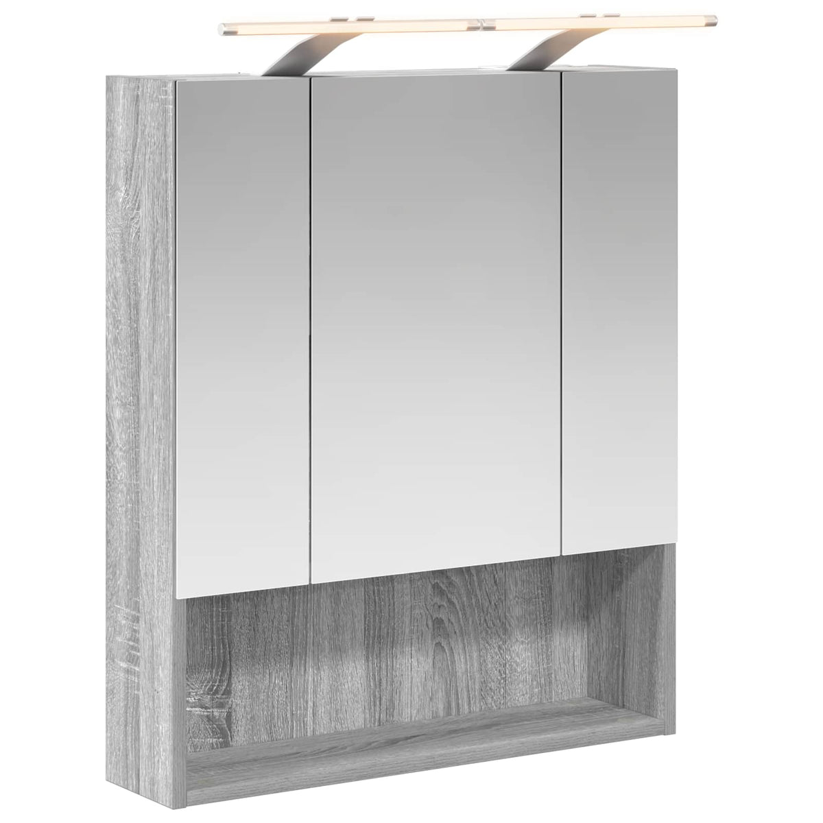 Bathroom Mirror Cabinet Grey Sonoma 60 x 14.5 x 70 cm