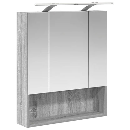 Bathroom Mirror Cabinet Grey Sonoma 60 x 14.5 x 70 cm