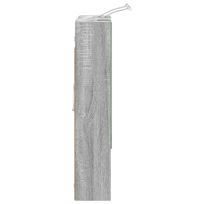 Bathroom Mirror Cabinet Grey Sonoma 60 x 14.5 x 70 cm