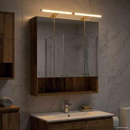 Bathroom Mirror Cabinet Old Wood 60 x 14.5 x 70 cm