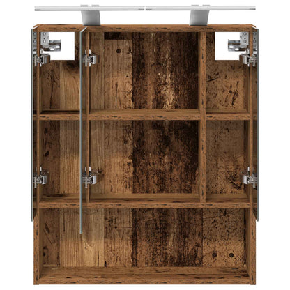 Bathroom Mirror Cabinet Old Wood 60 x 14.5 x 70 cm