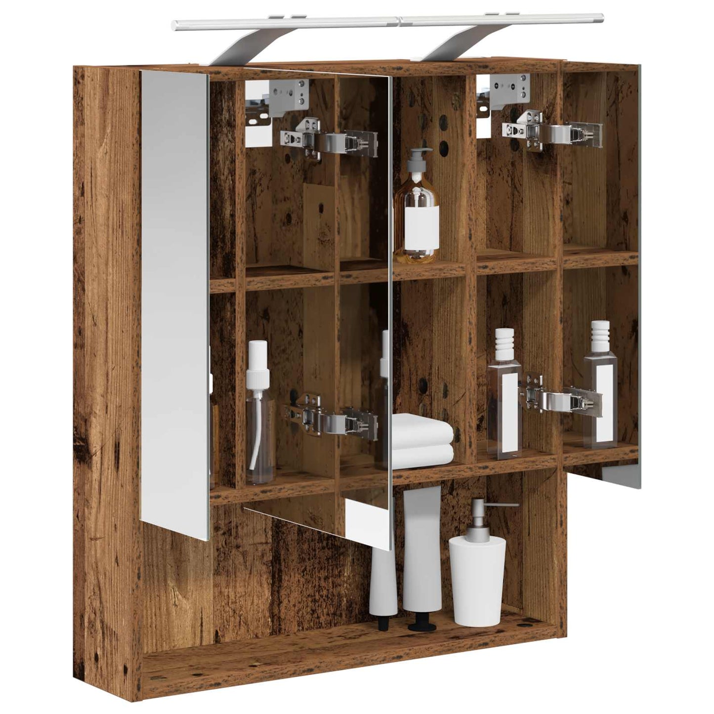 Bathroom Mirror Cabinet Old Wood 60 x 14.5 x 70 cm