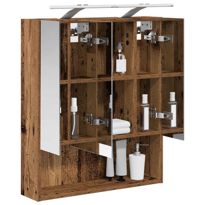 Bathroom Mirror Cabinet Old Wood 60 x 14.5 x 70 cm