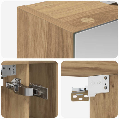 Bathroom Mirror Cabinet Artisian Oak 60 x 14.5 x 70 cm