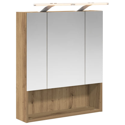 Bathroom Mirror Cabinet Artisian Oak 60 x 14.5 x 70 cm