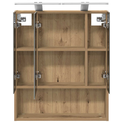 Bathroom Mirror Cabinet Artisian Oak 60 x 14.5 x 70 cm