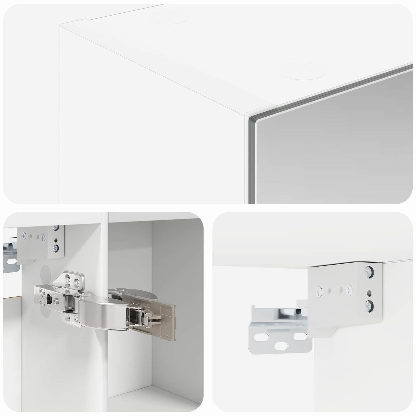 Bathroom Mirror Cabinet White 50 x 14.5 x 70 cm Engineered wood