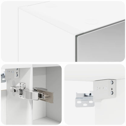 Bathroom Mirror Cabinet White 50 x 14.5 x 70 cm Engineered wood