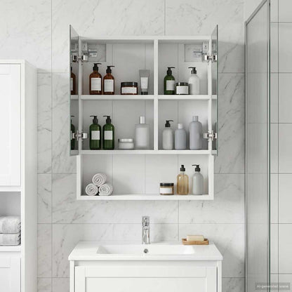 Bathroom Mirror Cabinet White 50 x 14.5 x 70 cm Engineered wood