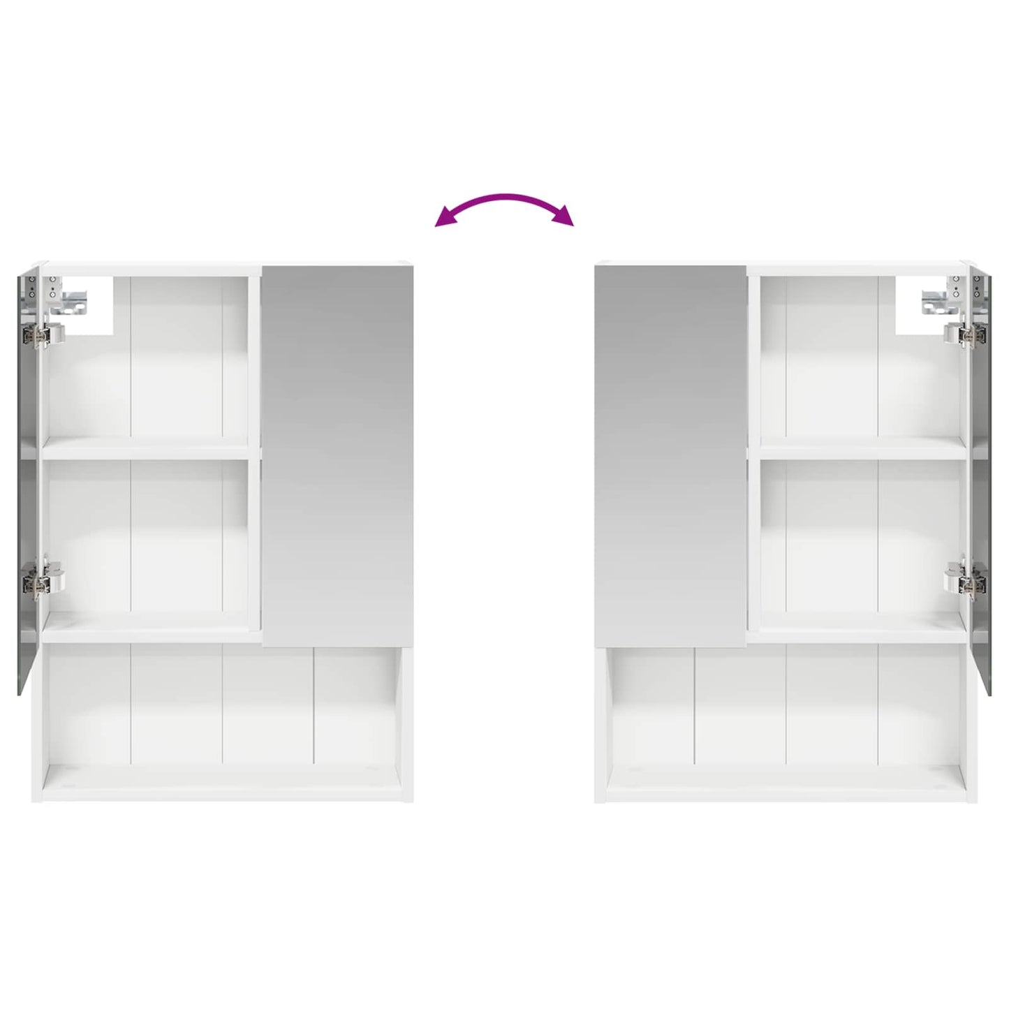 Bathroom Mirror Cabinet White 50 x 14.5 x 70 cm Engineered wood