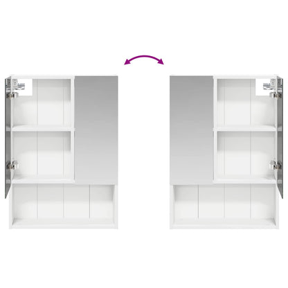 Bathroom Mirror Cabinet White 50 x 14.5 x 70 cm Engineered wood