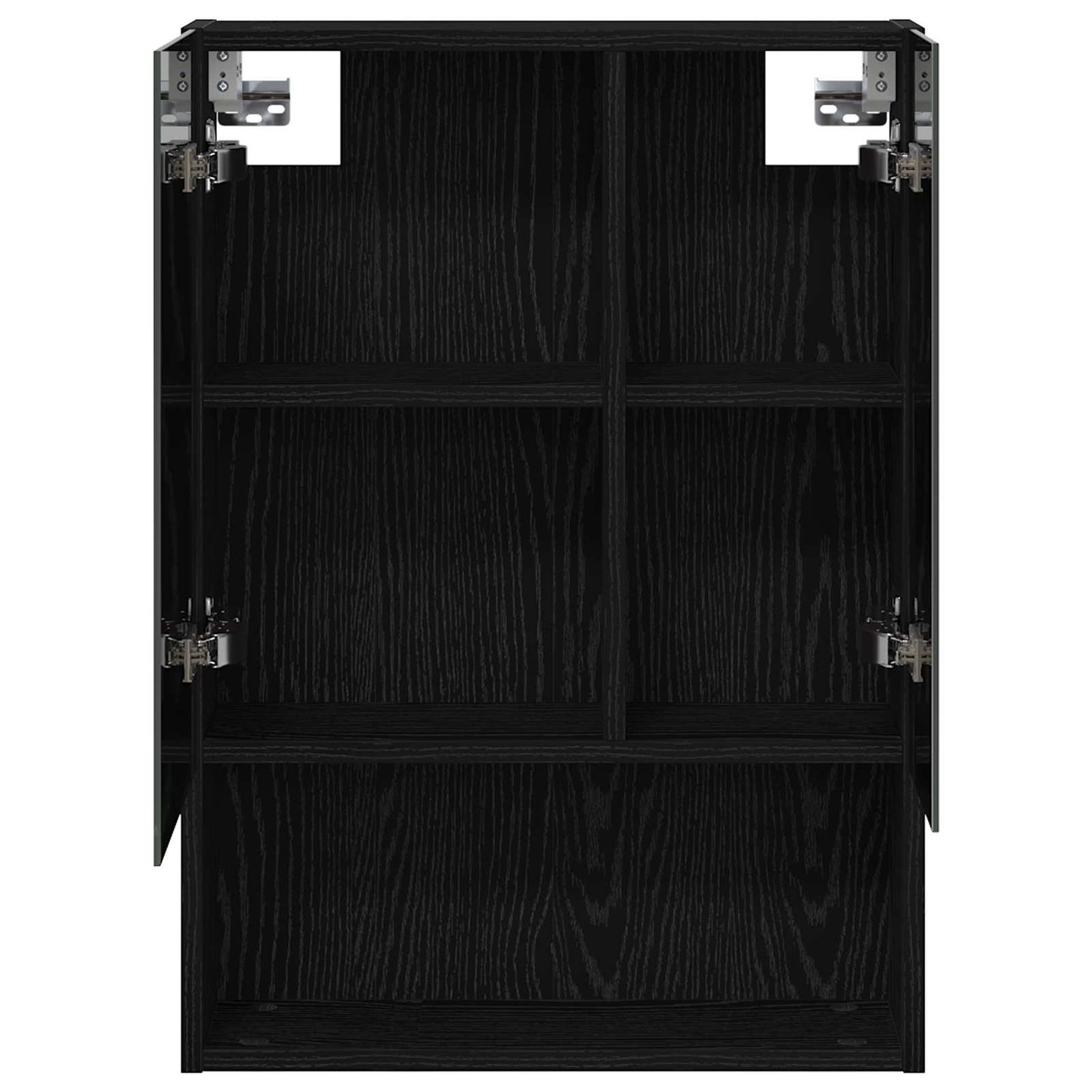 Bathroom Mirror Cabinet Black Oak 50 x 14.5 x 70 cm