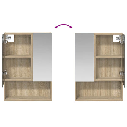 Bathroom Mirror Cabinet Sonoma Oak 50 x 14.5 x 70 cm