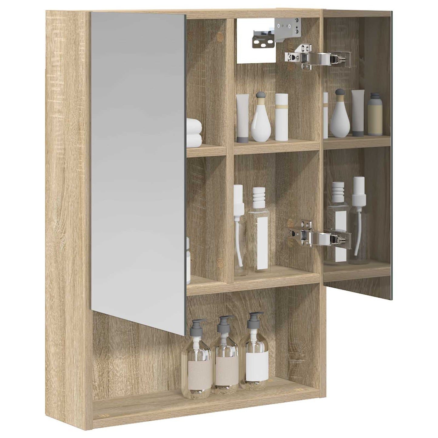 Bathroom Mirror Cabinet Sonoma Oak 50 x 14.5 x 70 cm