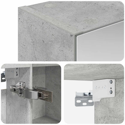 Bathroom Mirror Cabinet Concrete Grey 50 x 14.5 x 70 cm