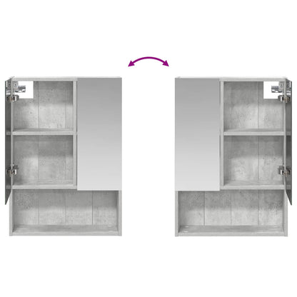 Bathroom Mirror Cabinet Concrete Grey 50 x 14.5 x 70 cm