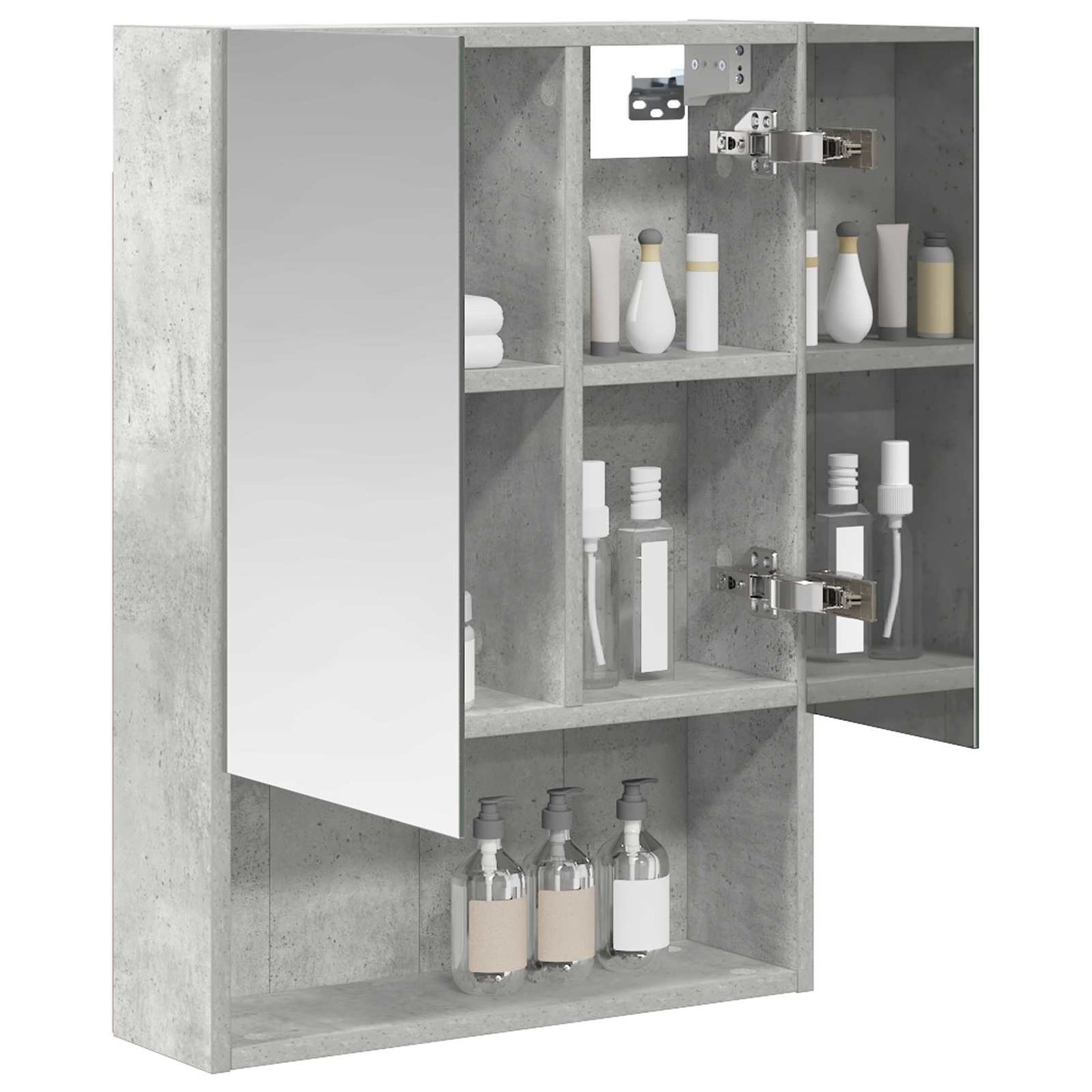 Bathroom Mirror Cabinet Concrete Grey 50 x 14.5 x 70 cm