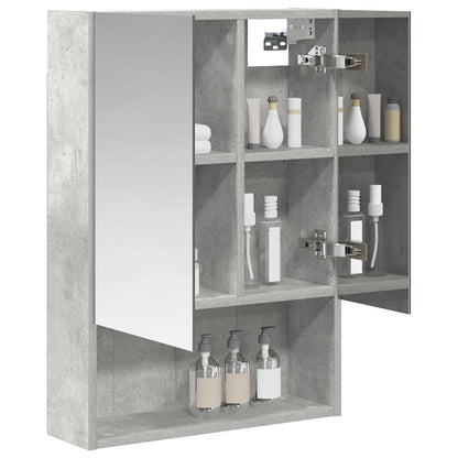 Bathroom Mirror Cabinet Concrete Grey 50 x 14.5 x 70 cm